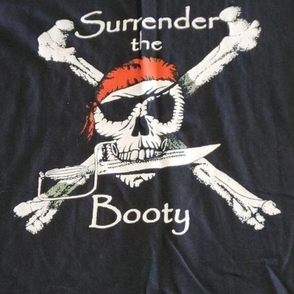 Weekend Graphic "Surrender the Booty" Halloween Front & Back SS Sz. M T-shirt - Picture 11 of 11